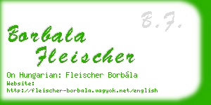 borbala fleischer business card